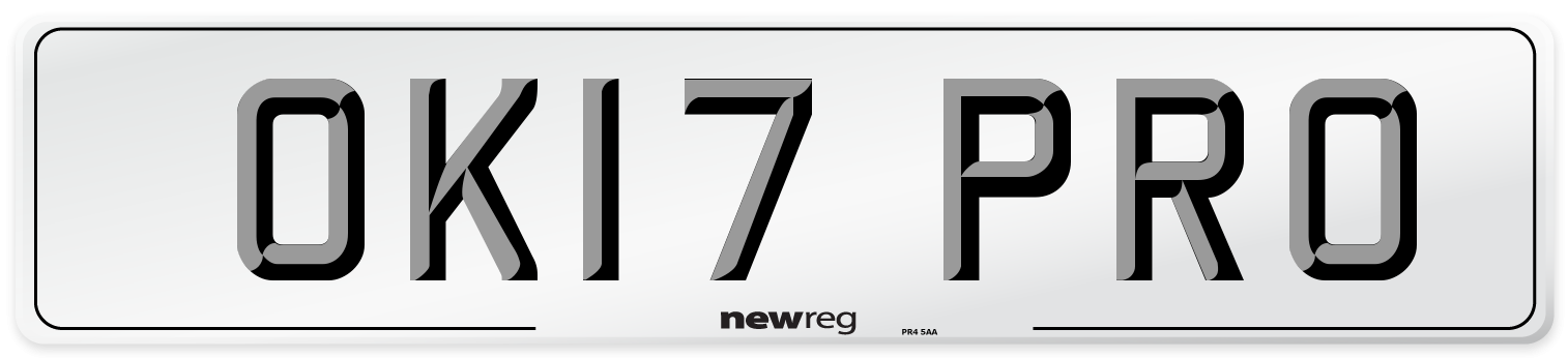 OK17 PRO Number Plate from New Reg